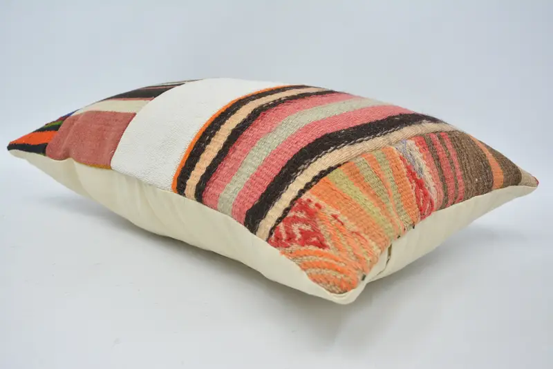 Evcil hayvan yastığı, dış mekan yastığı, 16x24 beyaz yastık sahte, pamuk yastık kapağı, yastık, Türk yastığı, Kilim yastığı, antika yastık - 6