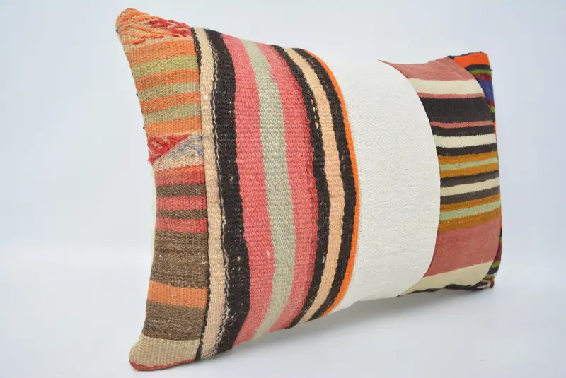 Evcil hayvan yastığı, dış mekan yastığı, 16x24 beyaz yastık sahte, pamuk yastık kapağı, yastık, Türk yastığı, Kilim yastığı, antika yastık - 3