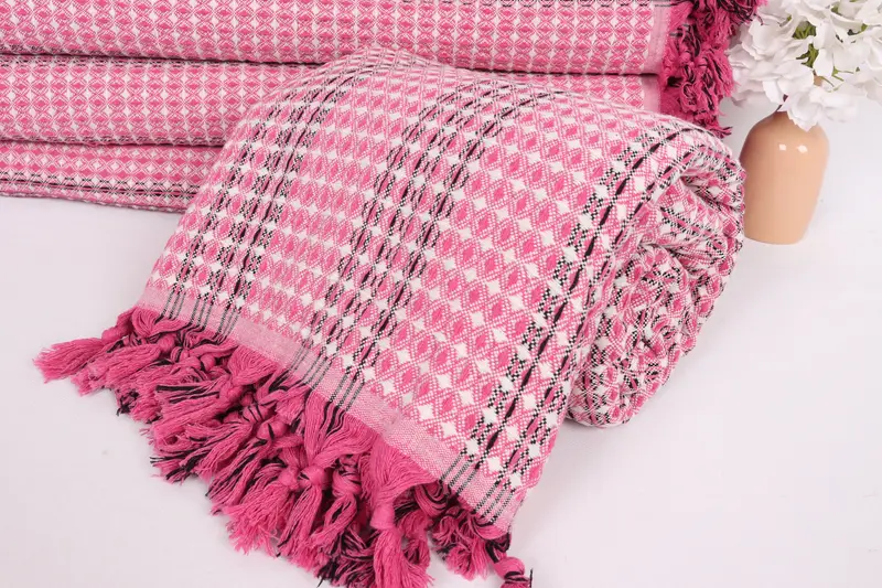 Wedding Favors, Tablecloth, Woven Throw Blanket, Turkish Towel Beach Blanket, Quenn Bedspread, 96x70 Cotton Striped Towel, Best Wedding Gift - 4