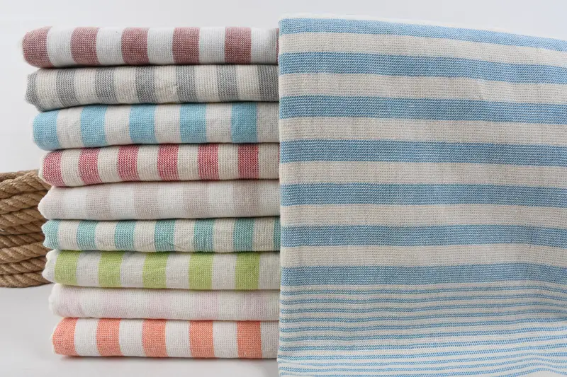 68x36 Cotton Striped Terry Towel, Home Decor Towel, Quick-drying peshtemal towel for poolside, Bridesmaid Gift Towel, Luxury towel, Wedding Gift - 1
