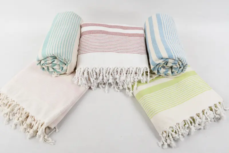 68x36 Cotton Striped Terry Towel, Home Decor Towel, Quick-drying peshtemal towel for poolside, Bridesmaid Gift Towel, Luxury towel, Wedding Gift - 5