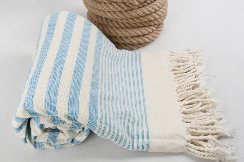 68x36 Cotton Striped Terry Towel, Home Decor Towel, Quick-drying peshtemal towel for poolside, Bridesmaid Gift Towel, Luxury towel, Wedding Gift - 8