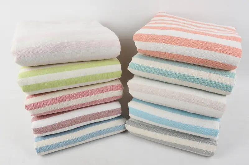 68x36 Cotton Striped Terry Towel, Home Decor Towel, Quick-drying peshtemal towel for poolside, Bridesmaid Gift Towel, Luxury towel, Wedding Gift - 3