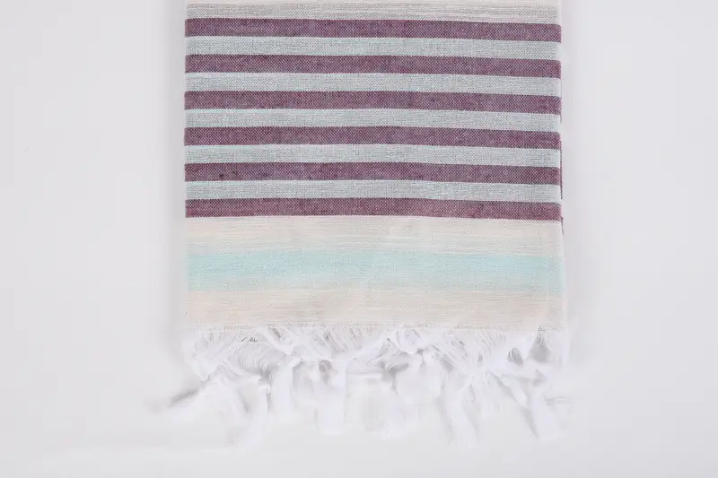 Quick-drying cotton Turkish beach towel, Bachelor Gifts, Cotton towel, Bride Gift, Holiday Towel, Monogram Beach Towel, 68x40 Cotton Striped Towel - 3