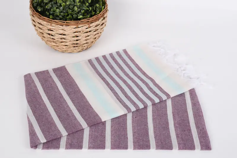 Quick-drying cotton Turkish beach towel, Bachelor Gifts, Cotton towel, Bride Gift, Holiday Towel, Monogram Beach Towel, 68x40 Cotton Striped Towel - 4