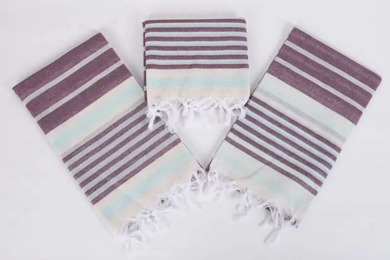 Quick-drying cotton Turkish beach towel, Bachelor Gifts, Cotton towel, Bride Gift, Holiday Towel, Monogram Beach Towel, 68x40 Cotton Striped Towel - 6