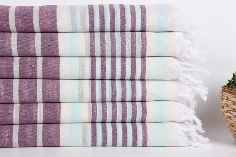 Quick-drying cotton Turkish beach towel, Bachelor Gifts, Cotton towel, Bride Gift, Holiday Towel, Monogram Beach Towel, 68x40 Cotton Striped Towel - 2