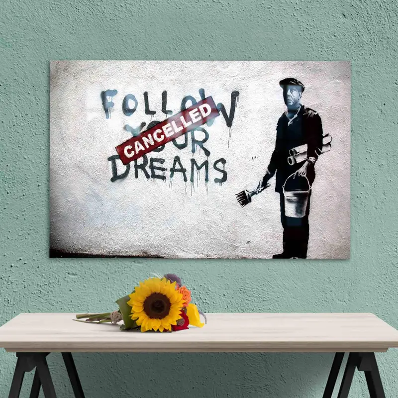 Urban Elegance: Printed Glass Inspired by Banksy's Street Art