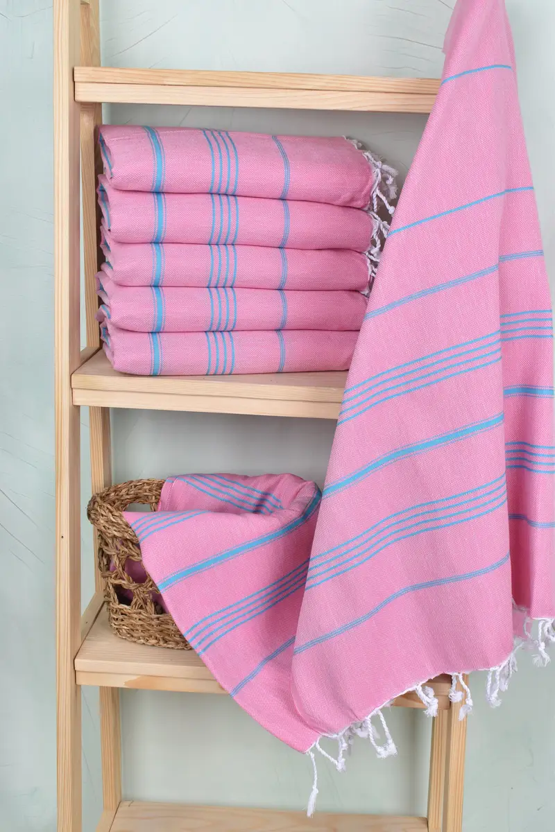 Girl Trip Party Favor, Bridesmaid Gift, Lightweight Turkish towel, 70x40 Cotton Striped Towel, Bath towel, Summer Towel, Maid Of Honor Gift - 3