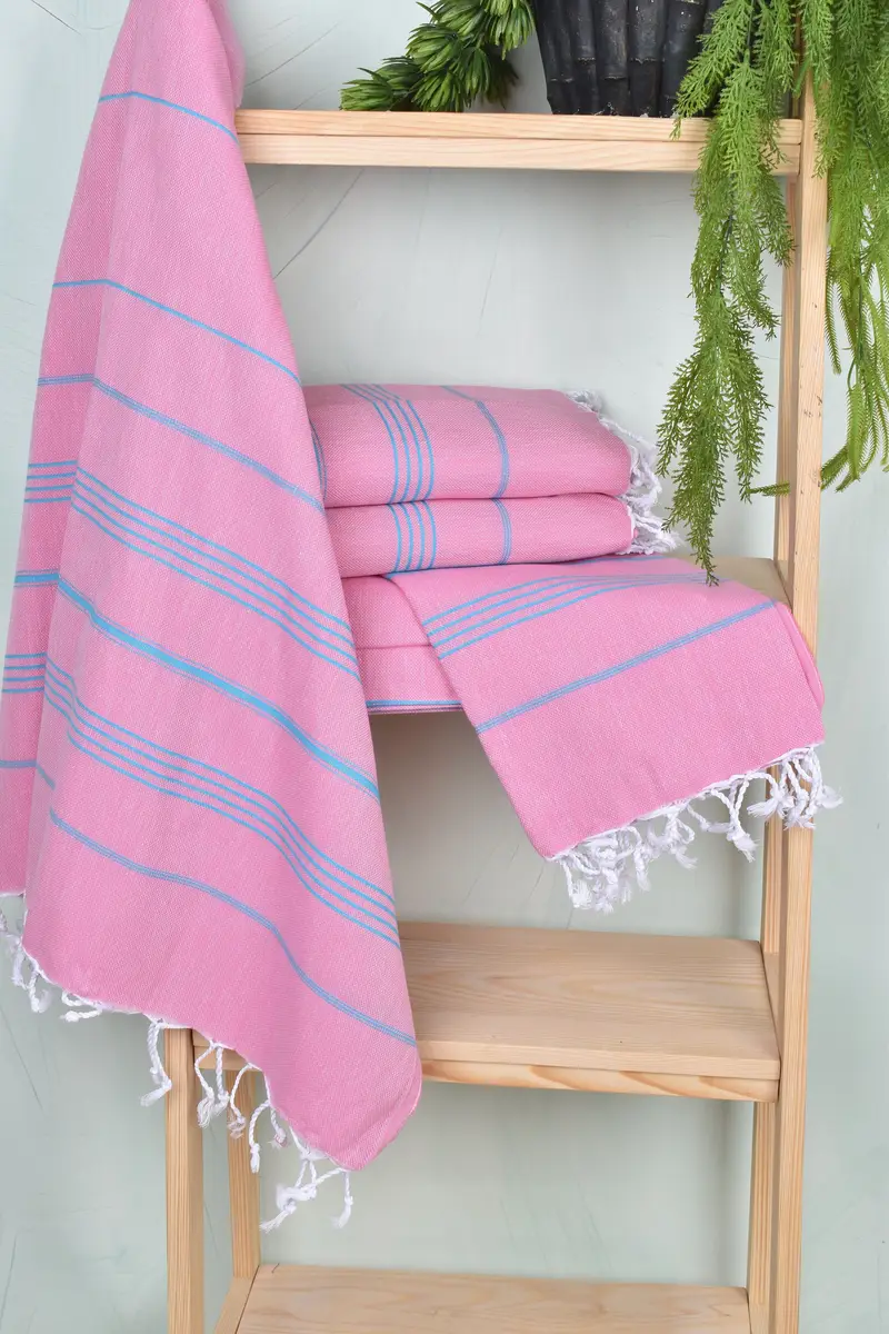 Girl Trip Party Favor, Bridesmaid Gift, Lightweight Turkish towel, 70x40 Cotton Striped Towel, Bath towel, Summer Towel, Maid Of Honor Gift - 6