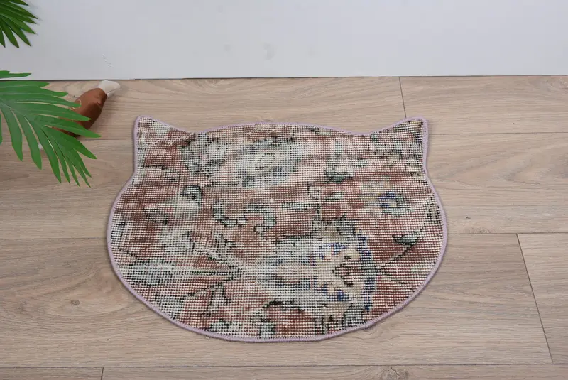 ボヘミアンラウンドウールプレースマット、ブラウンとベージュの伝統的なダイニング装飾