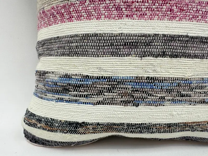 Cushion Case, Vintage Kilim Pillow, Cotton Cushion Cover, Boho Pillow, 16x16 White Cushion Case, Ethnic Pillow Cover Pillow, Kilim Pillow Cover - 2
