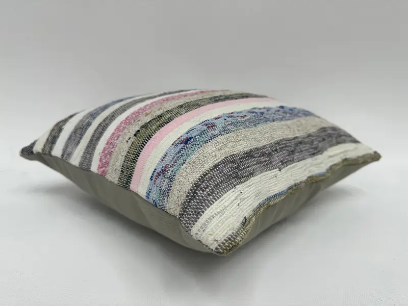Cushion Case, Vintage Kilim Pillow, Cotton Cushion Cover, Boho Pillow, 16x16 White Cushion Case, Ethnic Pillow Cover Pillow, Kilim Pillow Cover - 6