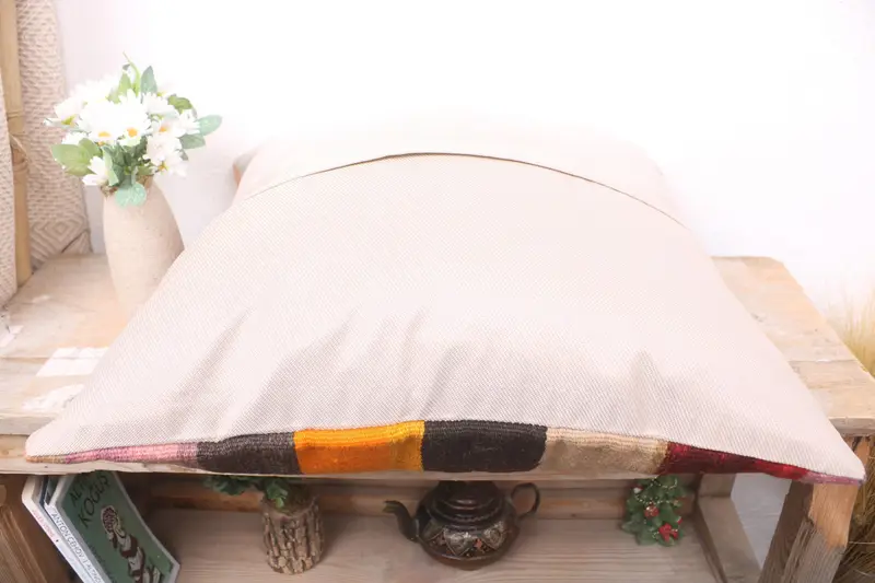Nautical Throw Cushion Case, Natural Pillow Sham, Home Decor Pillow, Cushion, 18x18 Orange Cushion Case, Antique Pillows, Boho Pillow Sham Cover - 7