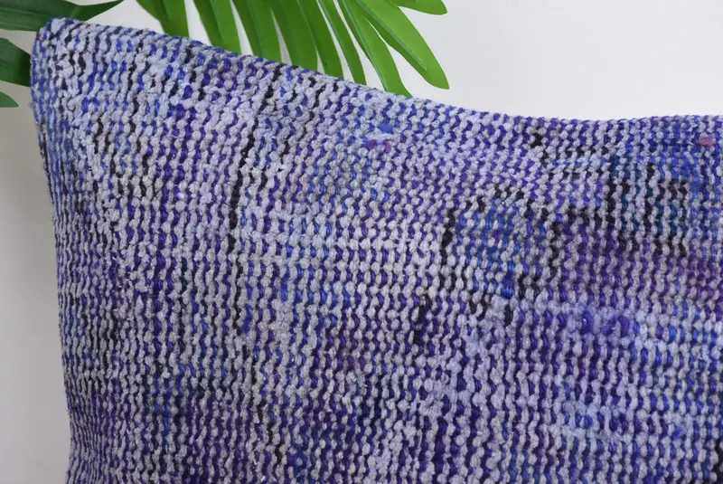 Tapestry Pillow Sham, Home Decor Pillow, 12x20 Blue Pillow Sham, Outdoor Throw Cushion, Vintage Kilim Pillow, Turkish Pillow, Cushion Case - 2