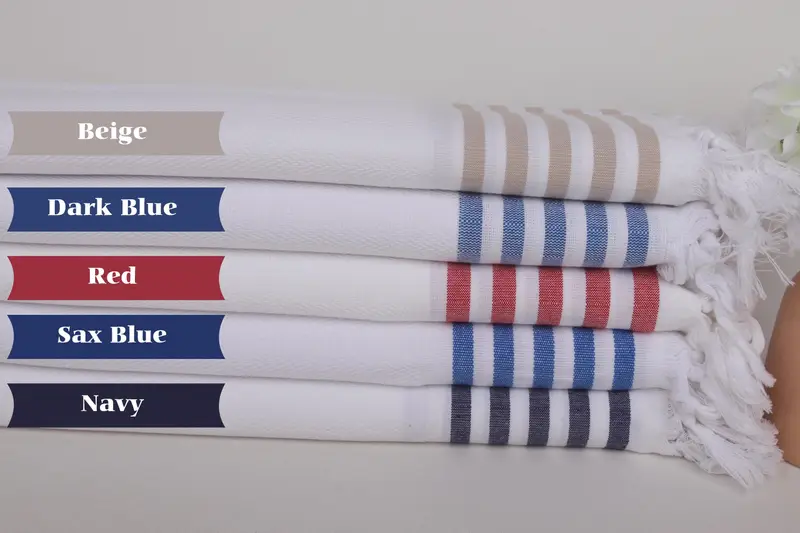 Best Friend Gift, Spa Gift, 70x40 Cotton Striped Towel, Beach Towel Bulk, Personalized Towel, Quick-drying peshtemal towel for poolside, Scarf Towel - 1