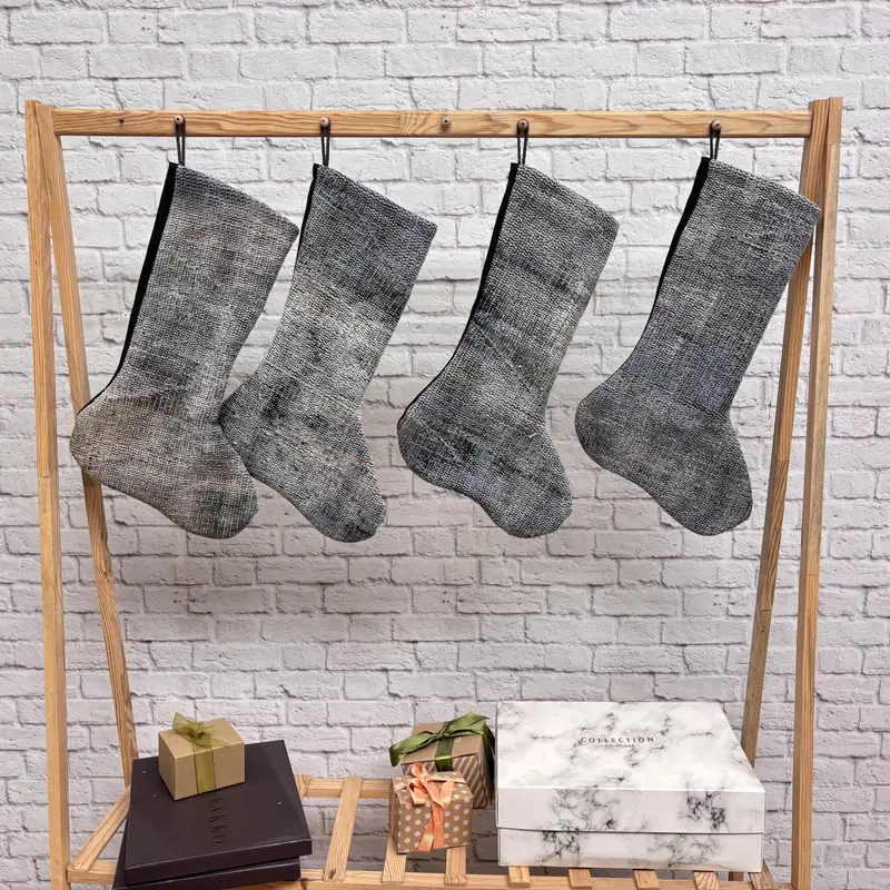 Rainbow Christmas Ornaments Stocking, 7 Inch Wide Holiday Stocking