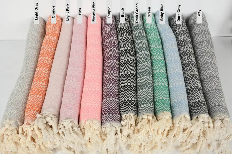 Personalized Wedding Gift, Turkish Towel USA, Gift For Best Friend, Bachelorette Party Decorations, Beach Towel Bulk, 70x38 Cotton Diamond Towel - 1