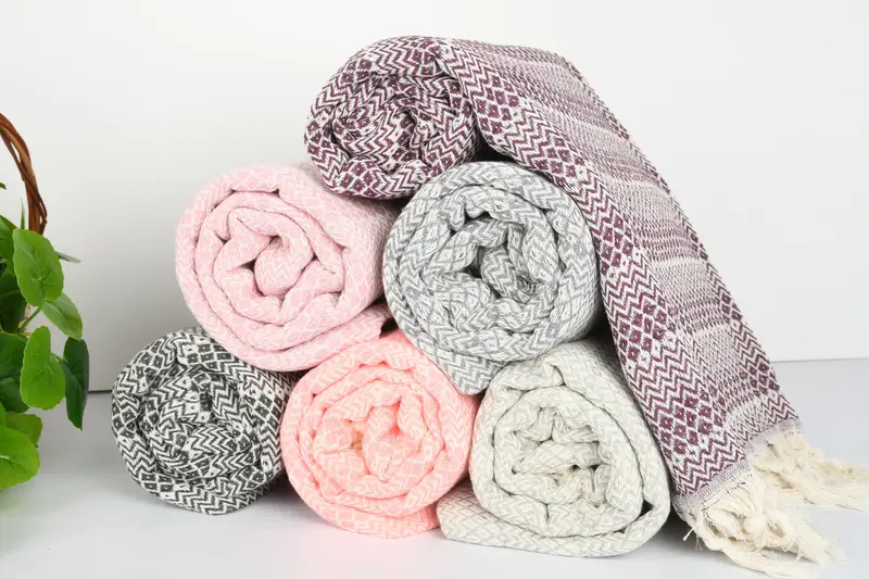 Personalized Wedding Gift, Turkish Towel USA, Gift For Best Friend, Bachelorette Party Decorations, Beach Towel Bulk, 70x38 Cotton Diamond Towel - 5