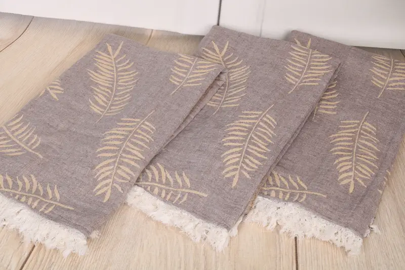 Personalized Turkish Towel, Bachelor Towel, Best Friend Gift, Personalized Bridesmaid Gift, 68x40 Cotton Leaf Design Towel, Anniversary Gift For Her - 7