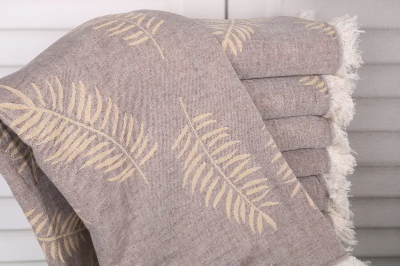 Personalized Turkish Towel, Bachelor Towel, Best Friend Gift, Personalized Bridesmaid Gift, 68x40 Cotton Leaf Design Towel, Anniversary Gift For Her - 2