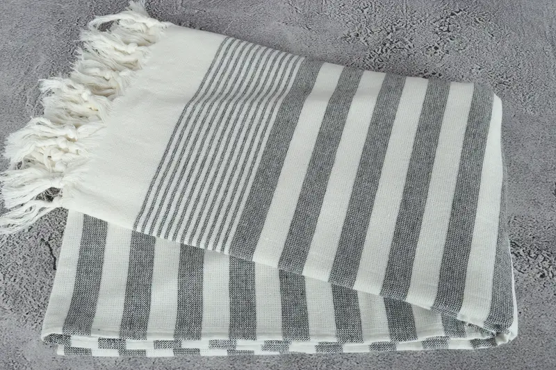 Bridesmaid Gift, Bachelor Party Favors, Personalized Wedding Gift, Yoga Towel, Turkish Towel USA, Valentines Gift, 68x40 Cotton Striped Terry Towel - 6