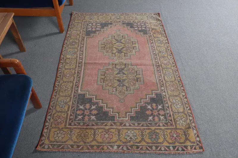 Alfombra de cuadros rojos y amarillos, 110x175 cm Elegant Decor