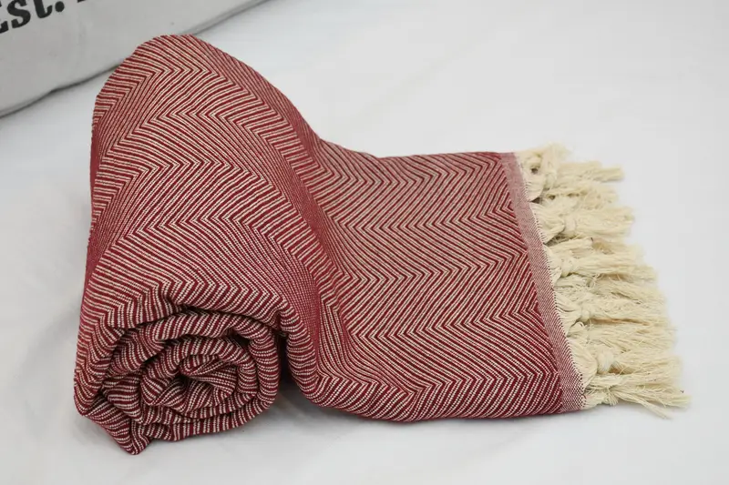 Bridal Shower Gift, Bridal Shower Favor, Boho Throw Blankets, Throw Blanket, 84x68 Cotton Zig zag Towel, Turkish Throw Blanket, Turkish Bedspread - 5