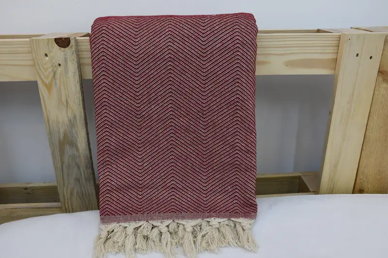Bridal Shower Gift, Bridal Shower Favor, Boho Throw Blankets, Throw Blanket, 84x68 Cotton Zig zag Towel, Turkish Throw Blanket, Turkish Bedspread - 6