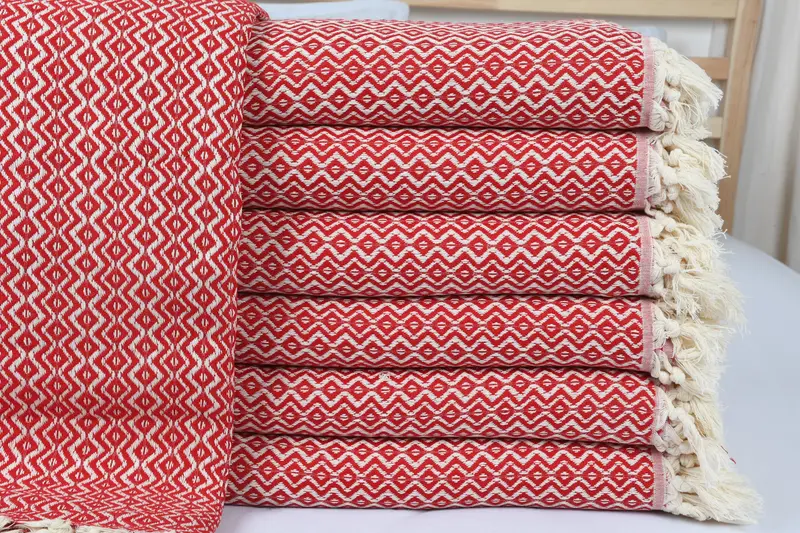 Bachelorette Party Gifts For Bride, Bridal Shower Gift, 96x80 Cotton Diamond Towel, Custom Gifts, Turkish Blanket, Woven Throw Blanket - 1