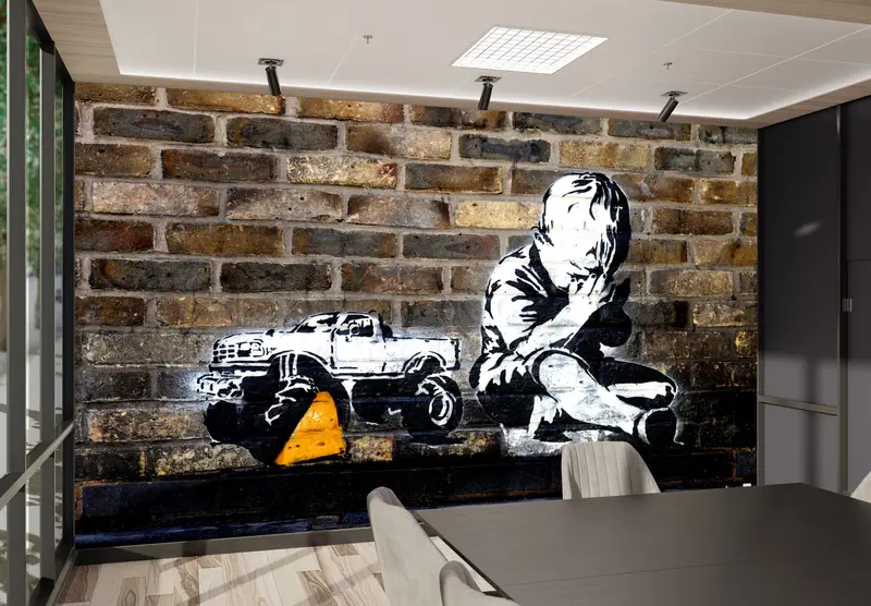 Banksy Praying Boy, Banksy Street Wall Print, Banksy Wall Print, Banksy Graffiti Wall Print, Banksy Boy Wall Decor, Graffiti Wall Poster, - 7