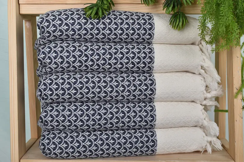 Turkish Towel Monogram, Monogram Kitchen Towel, Custom Hand Towel, 34x18 Cotton Floral Design Towel, Employee Gifts, Gift For Him, Wedding Favors - 1