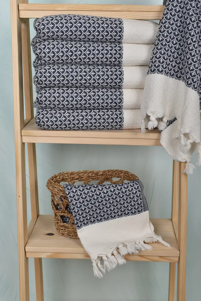 Turkish Towel Monogram, Monogram Kitchen Towel, Custom Hand Towel, 34x18 Cotton Floral Design Towel, Employee Gifts, Gift For Him, Wedding Favors - 3