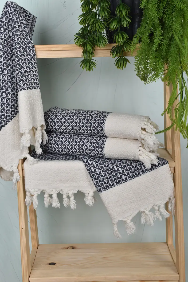 Turkish Towel Monogram, Monogram Kitchen Towel, Custom Hand Towel, 34x18 Cotton Floral Design Towel, Employee Gifts, Gift For Him, Wedding Favors - 6
