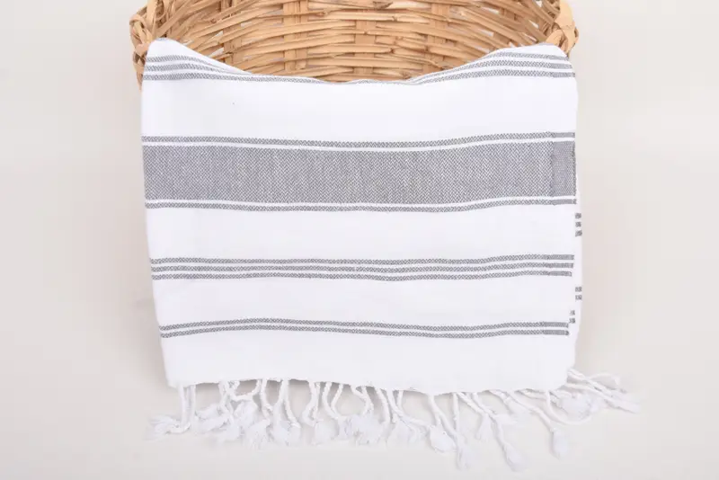 Personalized Kitchen Towel, Monogram Hand Towel, 44x24 Cotton Striped Towel, Wedding For Favor, Spa Towel, Bridal Shower Favors, Personalized Gifts - 5