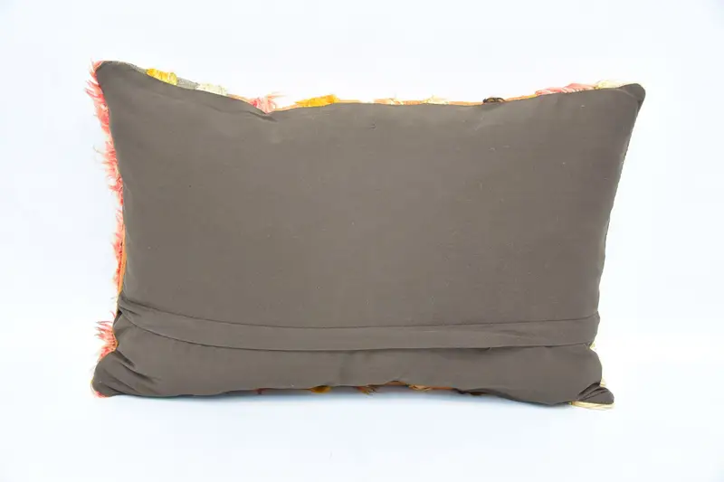 Wholesale Pillow, Kilim Rug Cushion, Rustic Pillow, Ethnical Kilim Rug Pillow, Pillow for Couch, Turkish Pillow, 16x24 Orange Pillow Cover, Pillow - 6