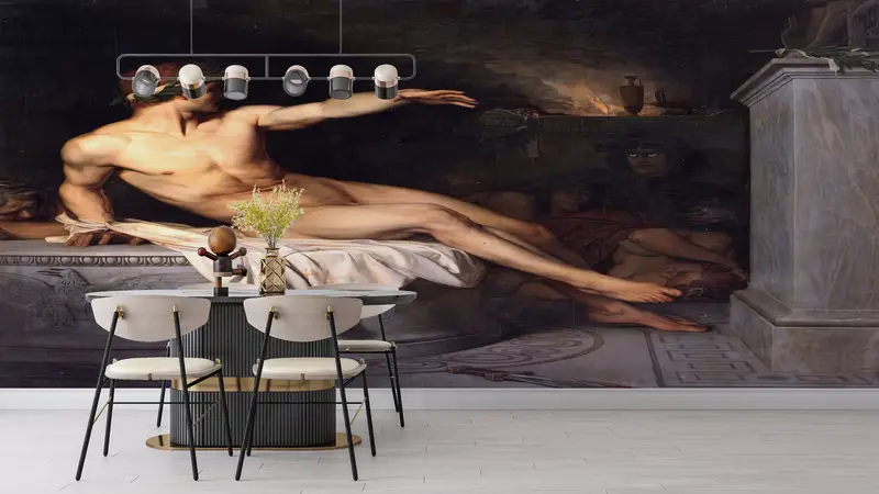 Custom Wall Paper, Canabel Wallpaper, Alexaandre Cabanel, Modern Wall Paper, Paper Wall Art, Naked Man Wall Poster, Famous Mural, - 4