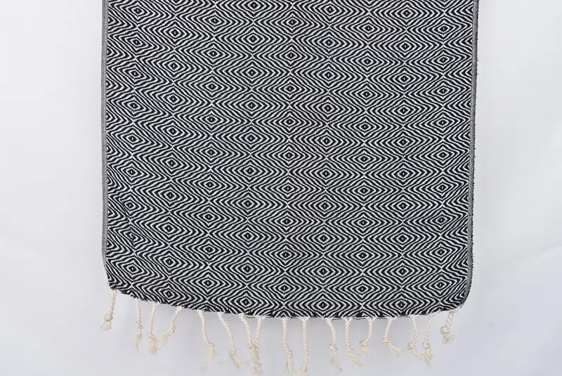 Spa Towel, Bachelorette Party Gifts, 36x18 Cotton Zigzag Diamond Towel, Bathroom Towels, Travel Towel, Monogram Hand Towel, Personalized Hand Towel - 8