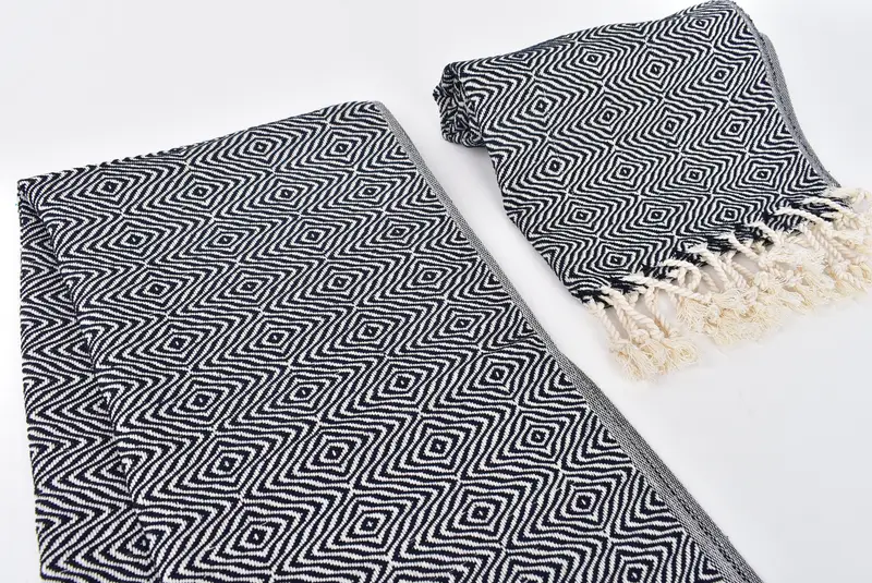 Spa Towel, Bachelorette Party Gifts, 36x18 Cotton Zigzag Diamond Towel, Bathroom Towels, Travel Towel, Monogram Hand Towel, Personalized Hand Towel - 7