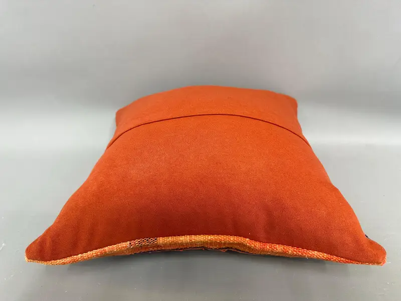 Outdoor Pillow Cover, Ethnical Kilim Rug Pillow, Pillow, 18x18 Orange Pillow Sham, Interior Designer Pillow, Handmade Kilim Cushion - 7