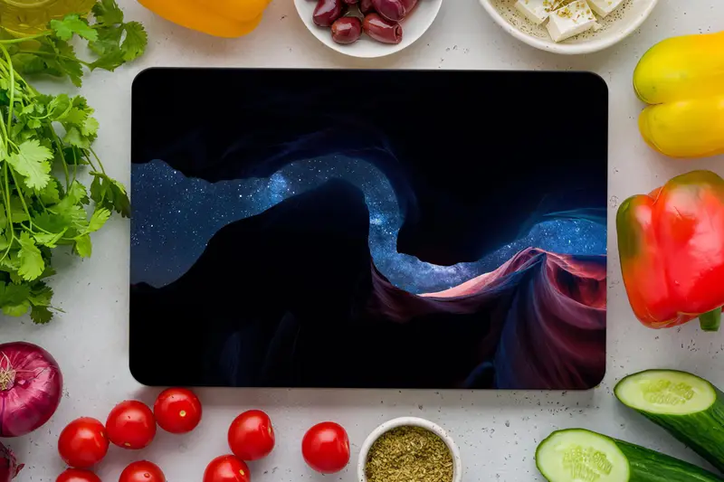 星空ガラスまな板 キッチン用強化デザイン