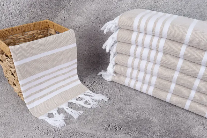 Memorial Gift, Personalized Gift, Beach Wedding Favor, 40x20 Cotton Zig zag Towel, Valentine Day Gift For Her, Bathroom Towels, Turkish Tea Towel - 3