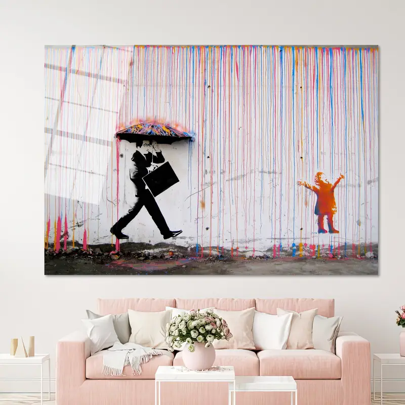 Color Rain Canvas: あなたの空間に鮮やかなストリート グラフィティ アートを