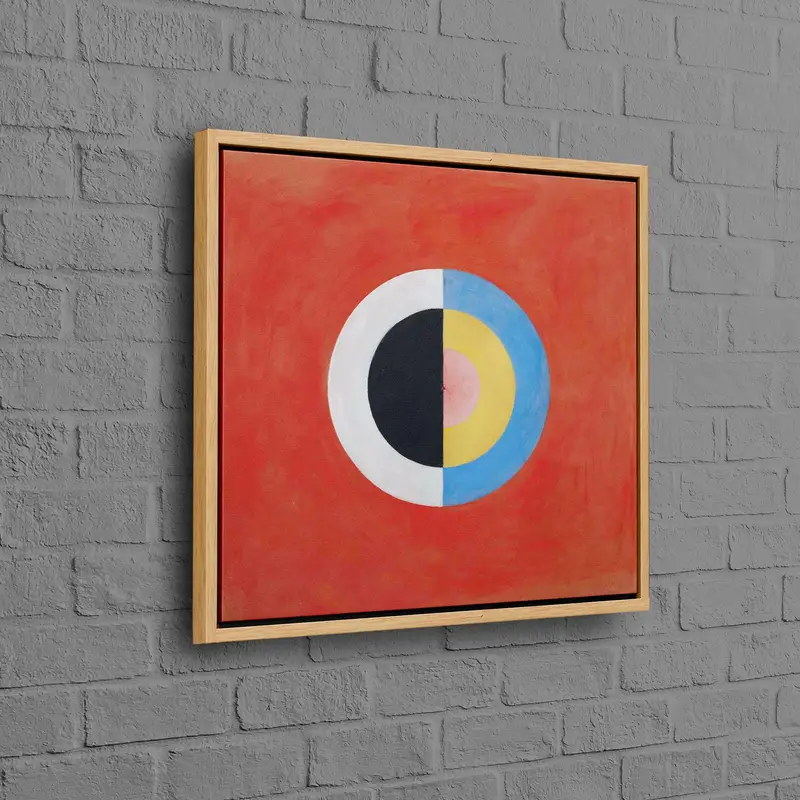 Moderne Schwanen-Kreis-Leinwand: Bunte Formen, künstlerische Eleganz