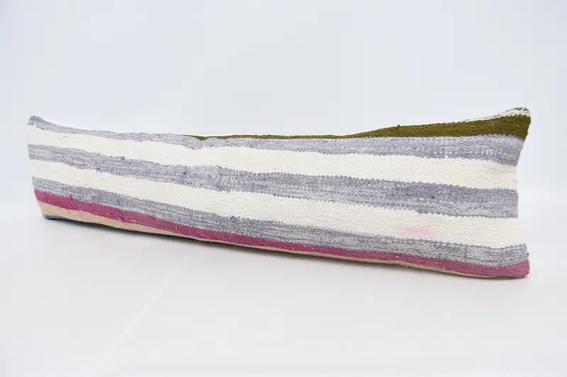 Neutral Pillow, Kilim Pillow, Chair Pillow Case, Interior Designer Pillow, Pillow Cover, Boho Pillow Sham Cover, 12x48 White Pillow Case - 4