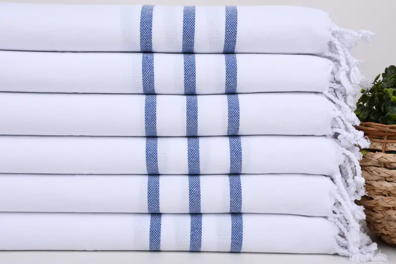 Personalized Kitchen Towel, 40x18 Cotton Striped Towel, Wedding Favors, Wedding Hand Made Gift, Custom Name Towel, Baby Boy Gift, Personalized Gifts - 2
