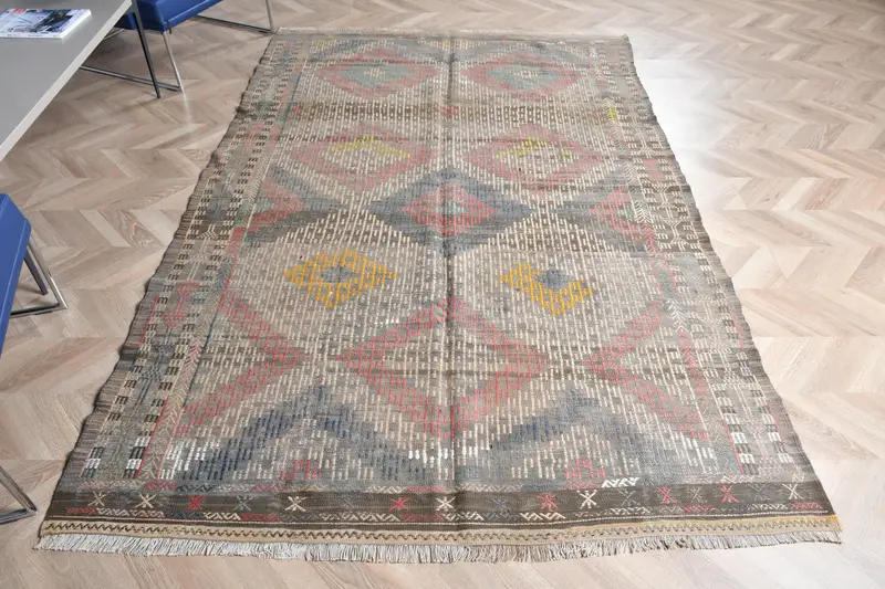 Mor Güneybatı Halısı, 5,5x8,6 ft Zarif Dekor