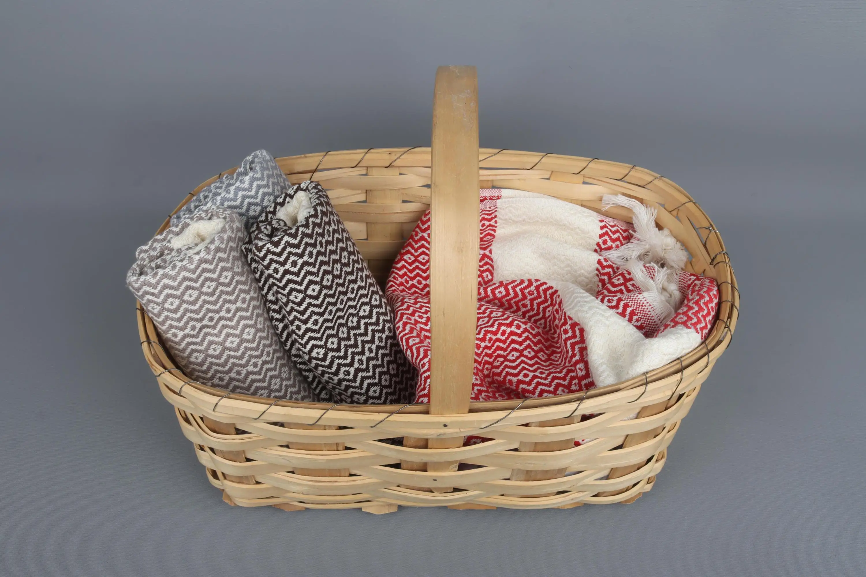 Zigzag Hand Towel Cotton Kitchen Towel Monogrammed, 0x0 Inches - 1