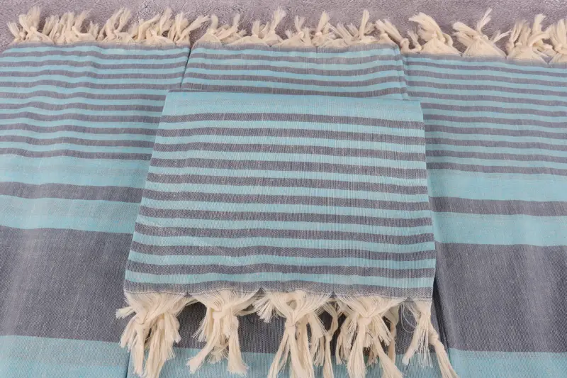 Bridesmaid Proposal Gift, Sand-free towel, 70x40 Cotton Striped Towel, Luxury towel, Best Friend Wedding Gift, Sand-resistant towel, Guest Towel - 4