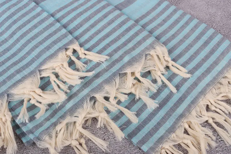 Bridesmaid Proposal Gift, Sand-free towel, 70x40 Cotton Striped Towel, Luxury towel, Best Friend Wedding Gift, Sand-resistant towel, Guest Towel - 5